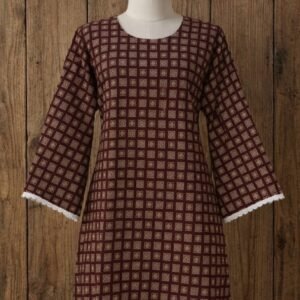 Anvera Brown Mosaic Short Kurti