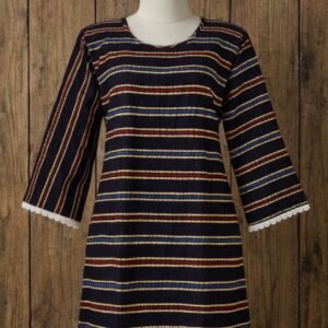 Anvera Black Stripe Short Kurti