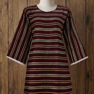Anvera Brown Stripe Short Kurti