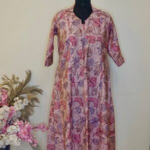 Anvera Rose Whirl A-Line Kurti - Size XL