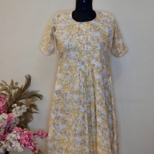 Anvera Sunlit Bloom A-Line Kurti - Size L