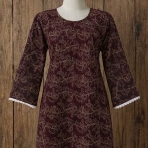 Anvera Midnight Floral Grace Short Kurti