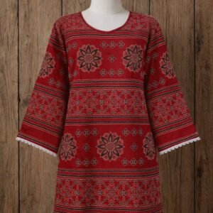 Anvera Crimson Mandala Tunic