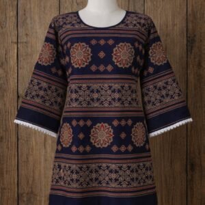 Anvera Navy Blue Mandala Tunic